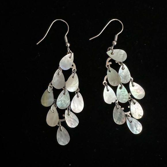 Women’s Top - Olive Green V-Neck with Sequins by For Joseph Fortune - Size M - Picture 14 of 16